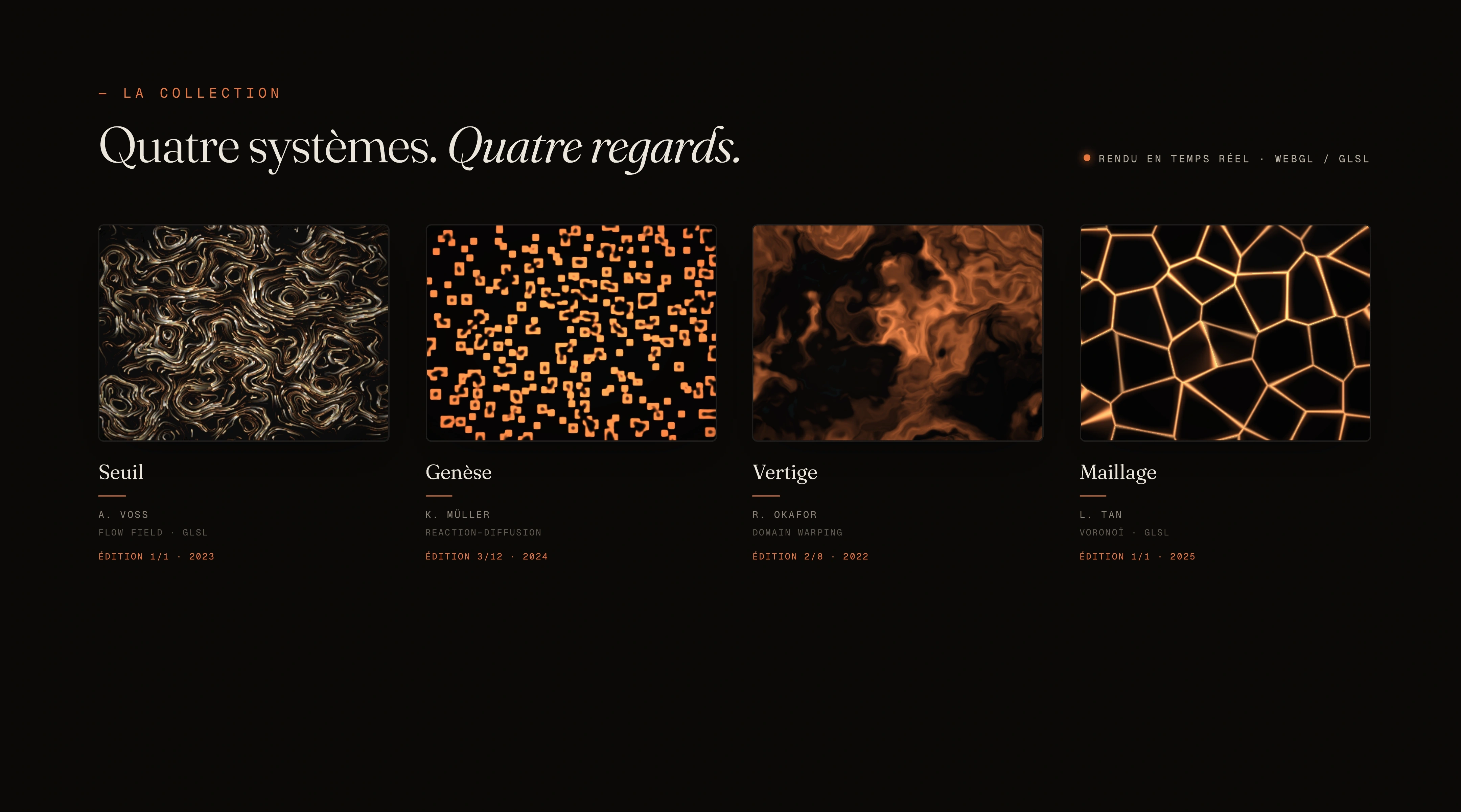 LIMINAL, musée numérique d'art génératif rendu en temps réel, visuel 5