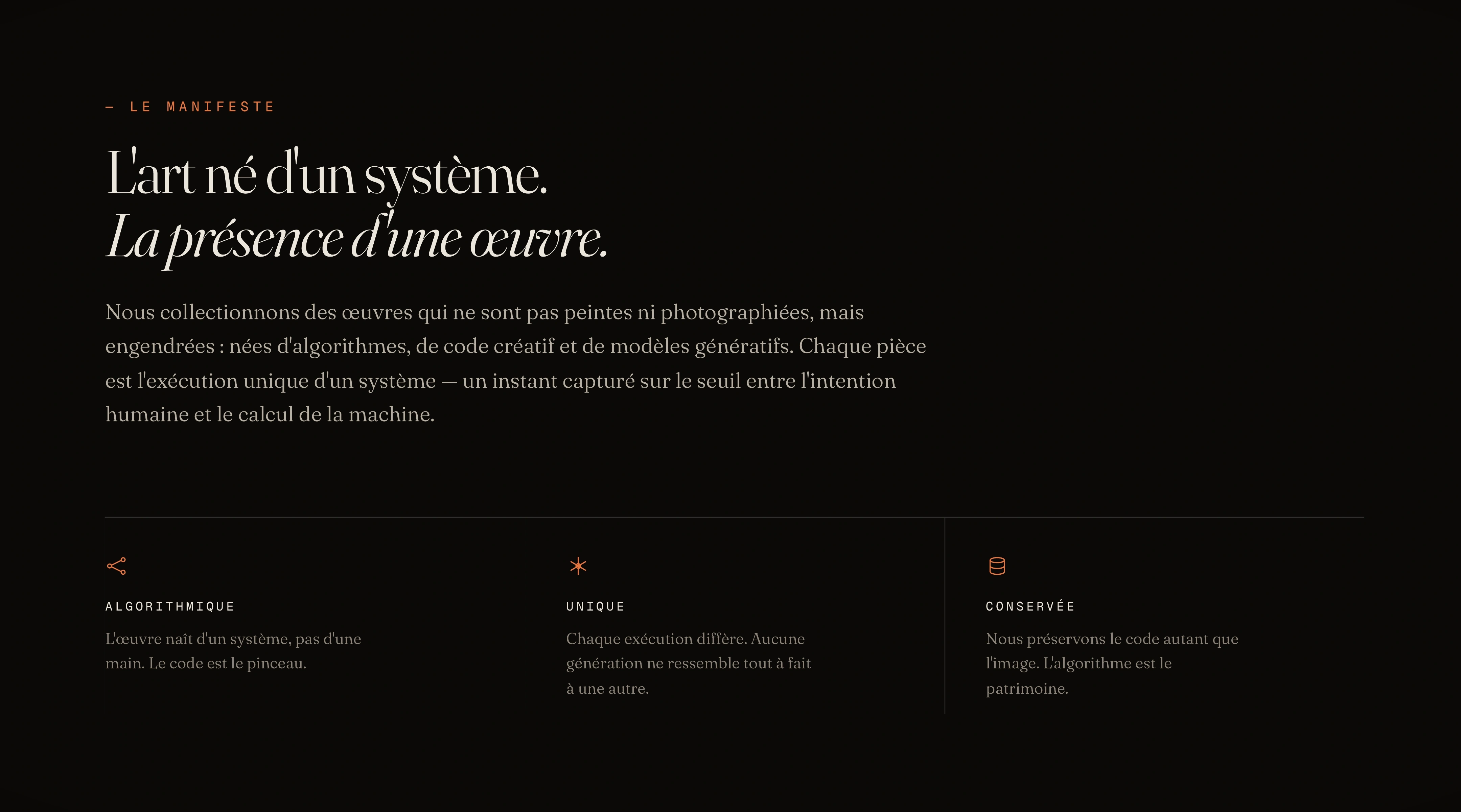 LIMINAL, musée numérique d'art génératif rendu en temps réel, visuel 2