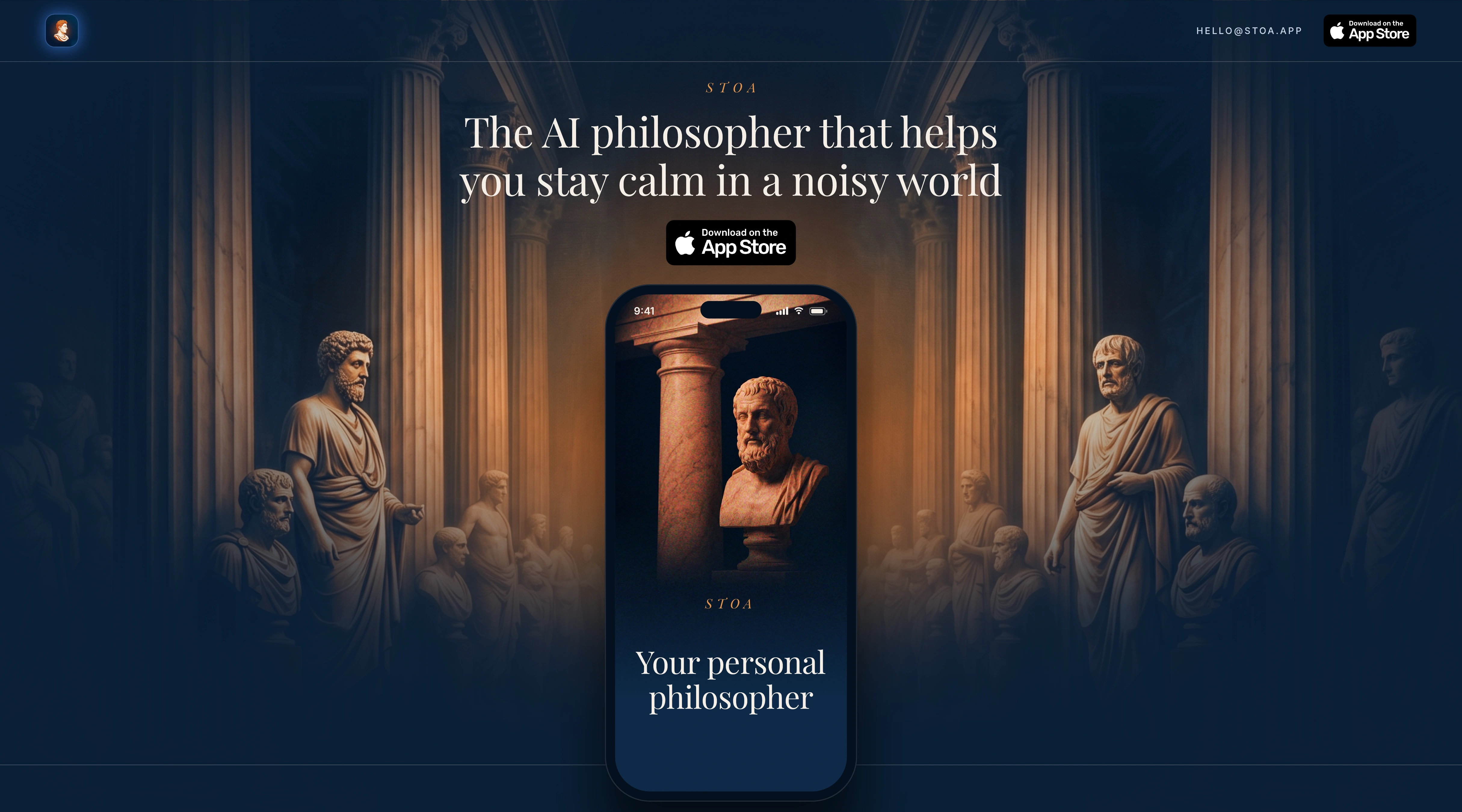 STOA, concept d'application bien-être inspirée du stoïcisme, visuel 1