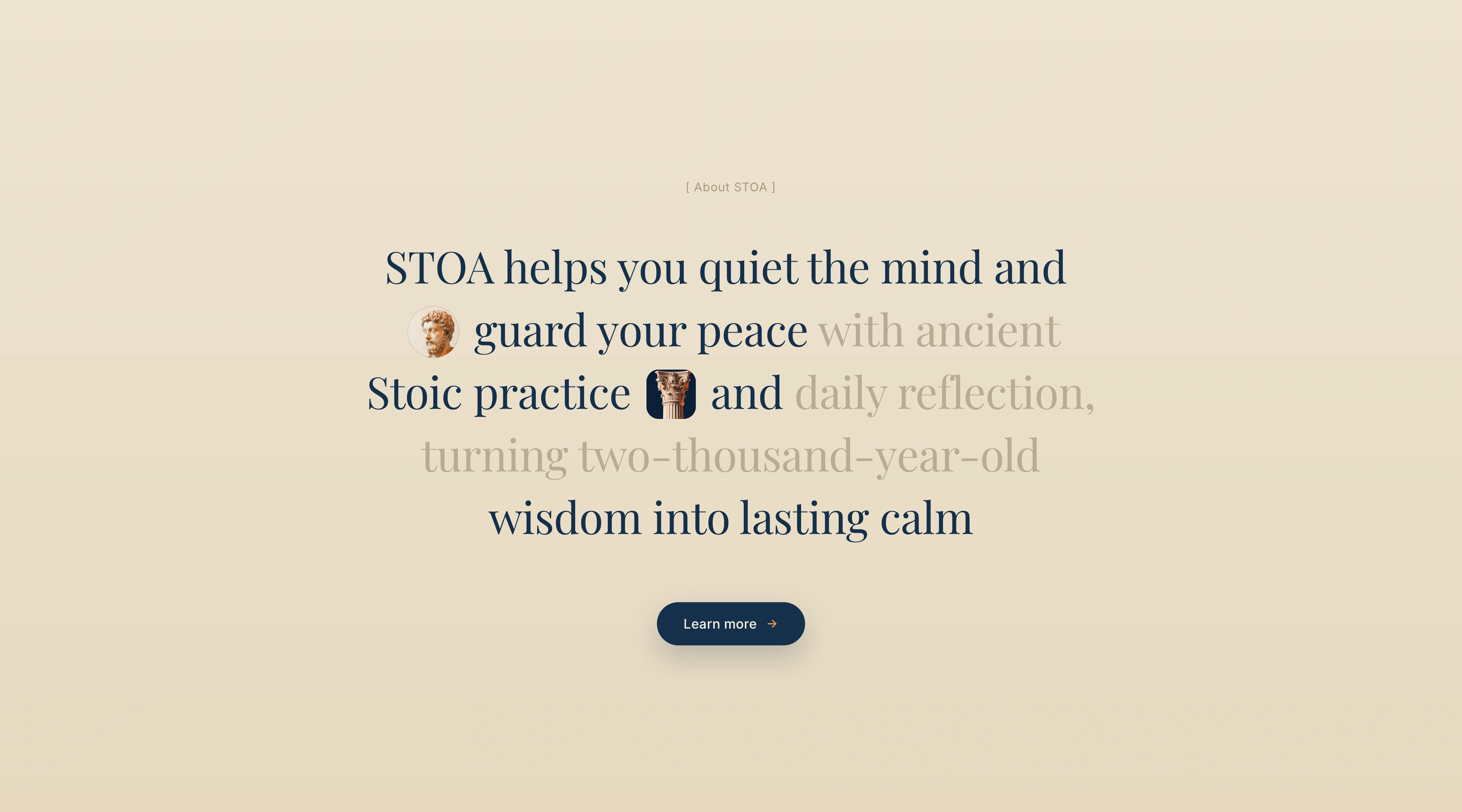 STOA, concept d'application bien-être inspirée du stoïcisme, visuel 2