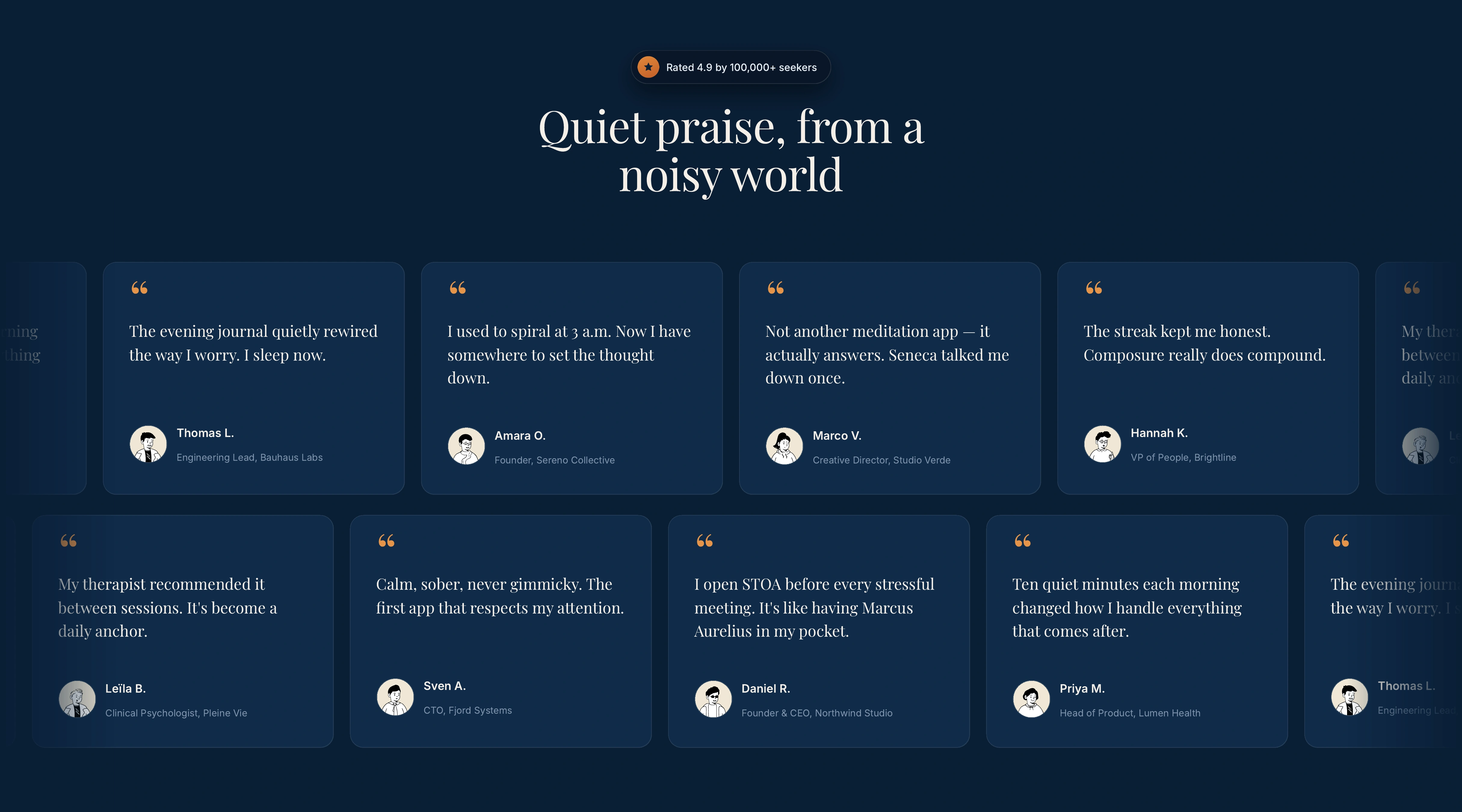 STOA, concept d'application bien-être inspirée du stoïcisme, visuel 6