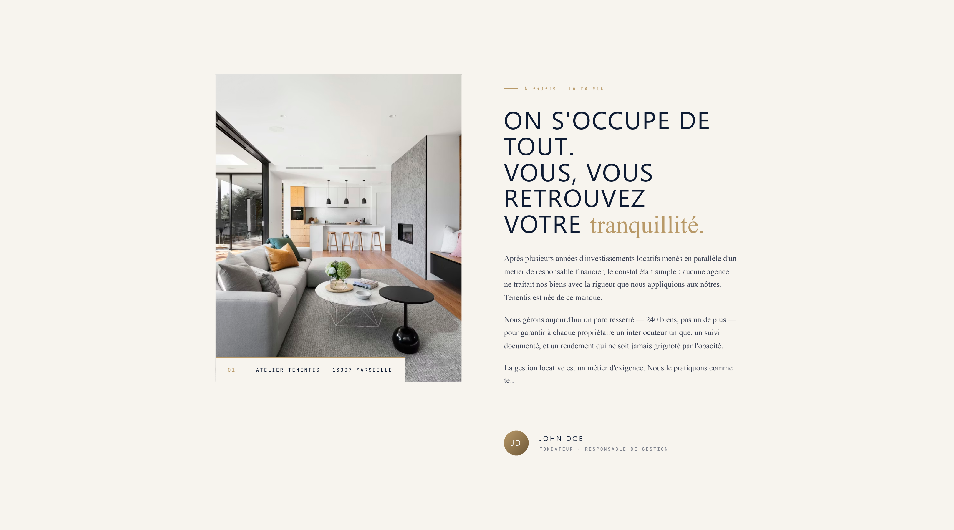 Tenentis Immo, site et identité visuelle pour une agence de gestion locative, visuel 2